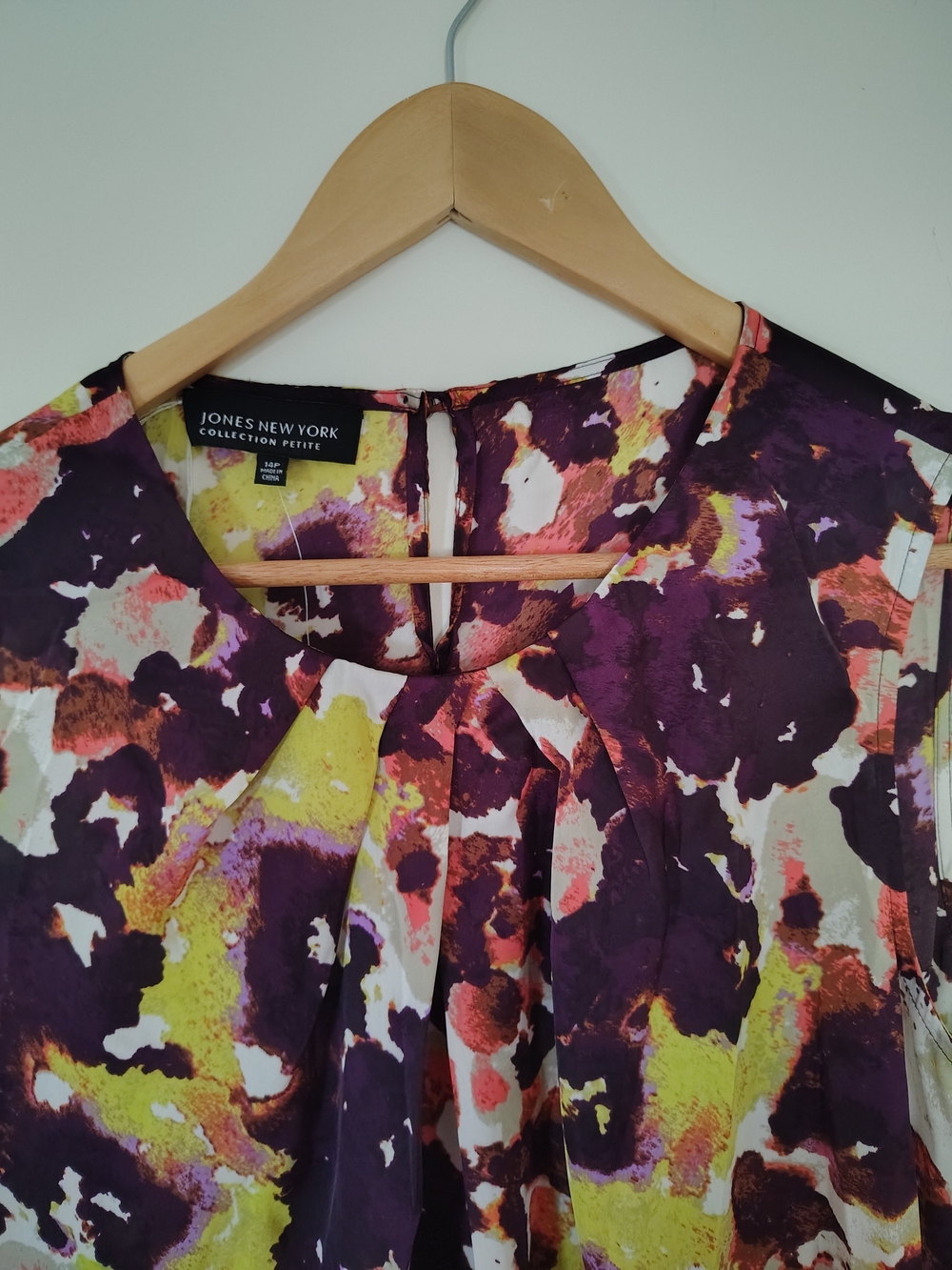 NWT Jones New York Collection Petite 14P Abstract Print Sleeveless Shell Top - Picture 4 of 5